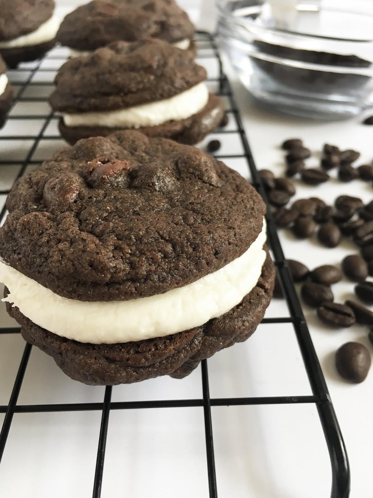  Nothing tastes better than a fresh-baked, warm cookie that's filled with rich, chocolatey mocha buttercream.