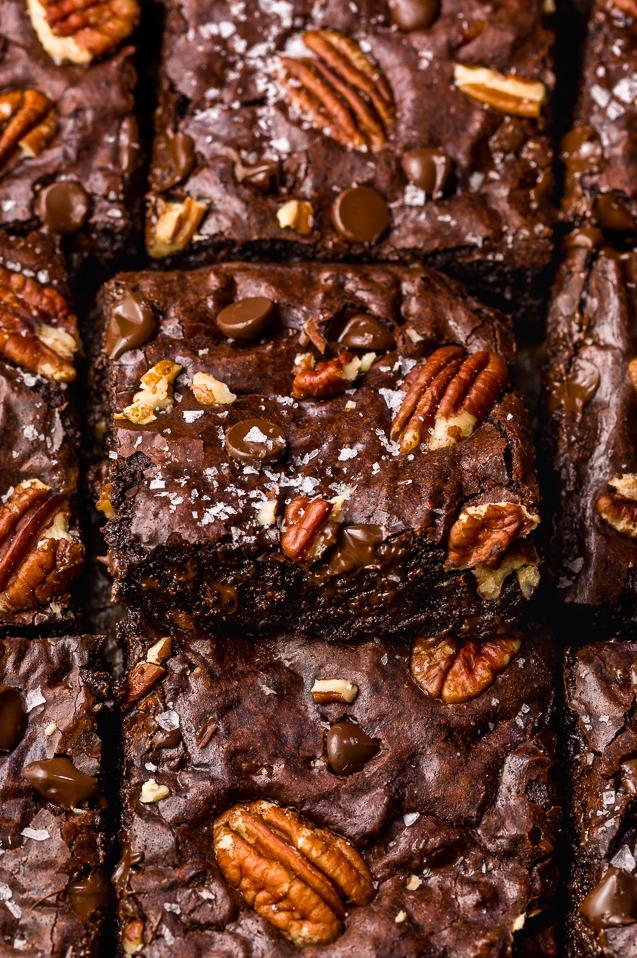  Pair these rich and fudgy brownies with a glass of milk for pure bliss.