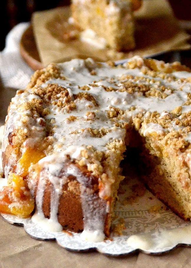 Indulge in Sweet Bliss with Peaches and Cream Cake