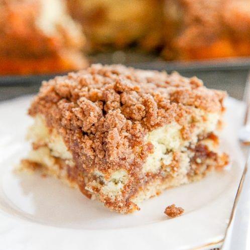  Perfectly moist and crumbly coffee cake.