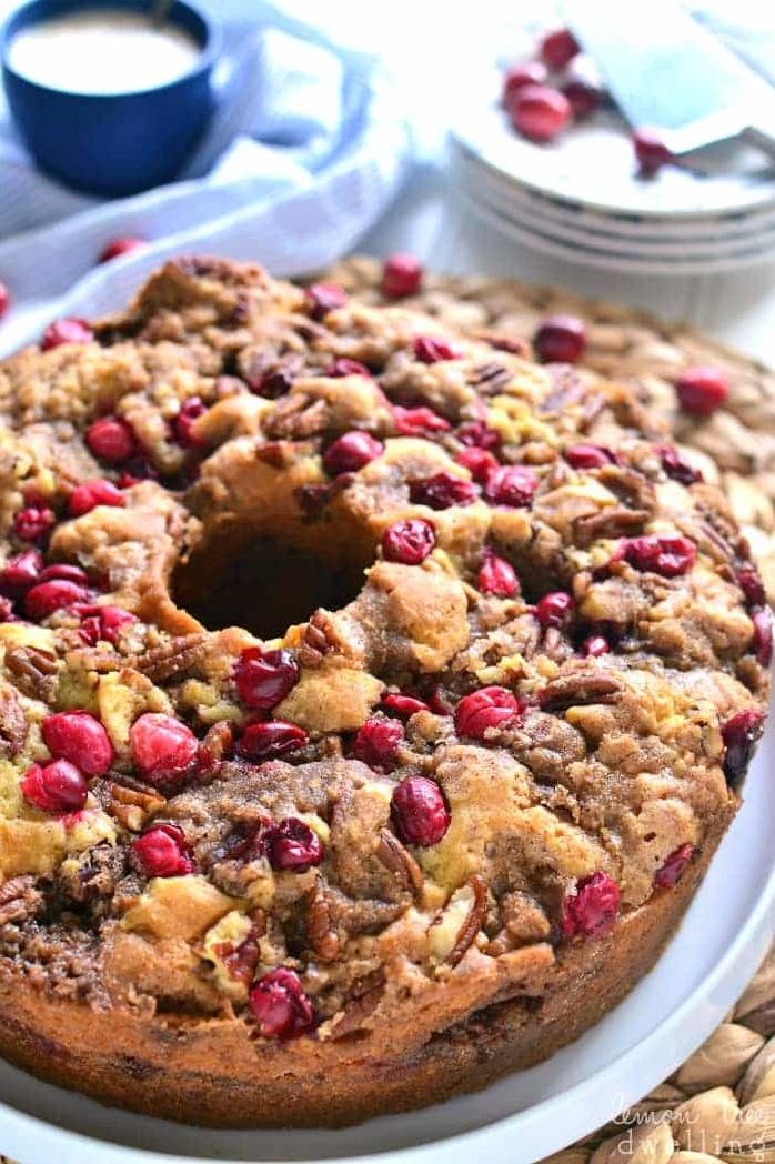  Perfectly paired with a hot cup of coffee - Cranberry Streusel Coffee Cake