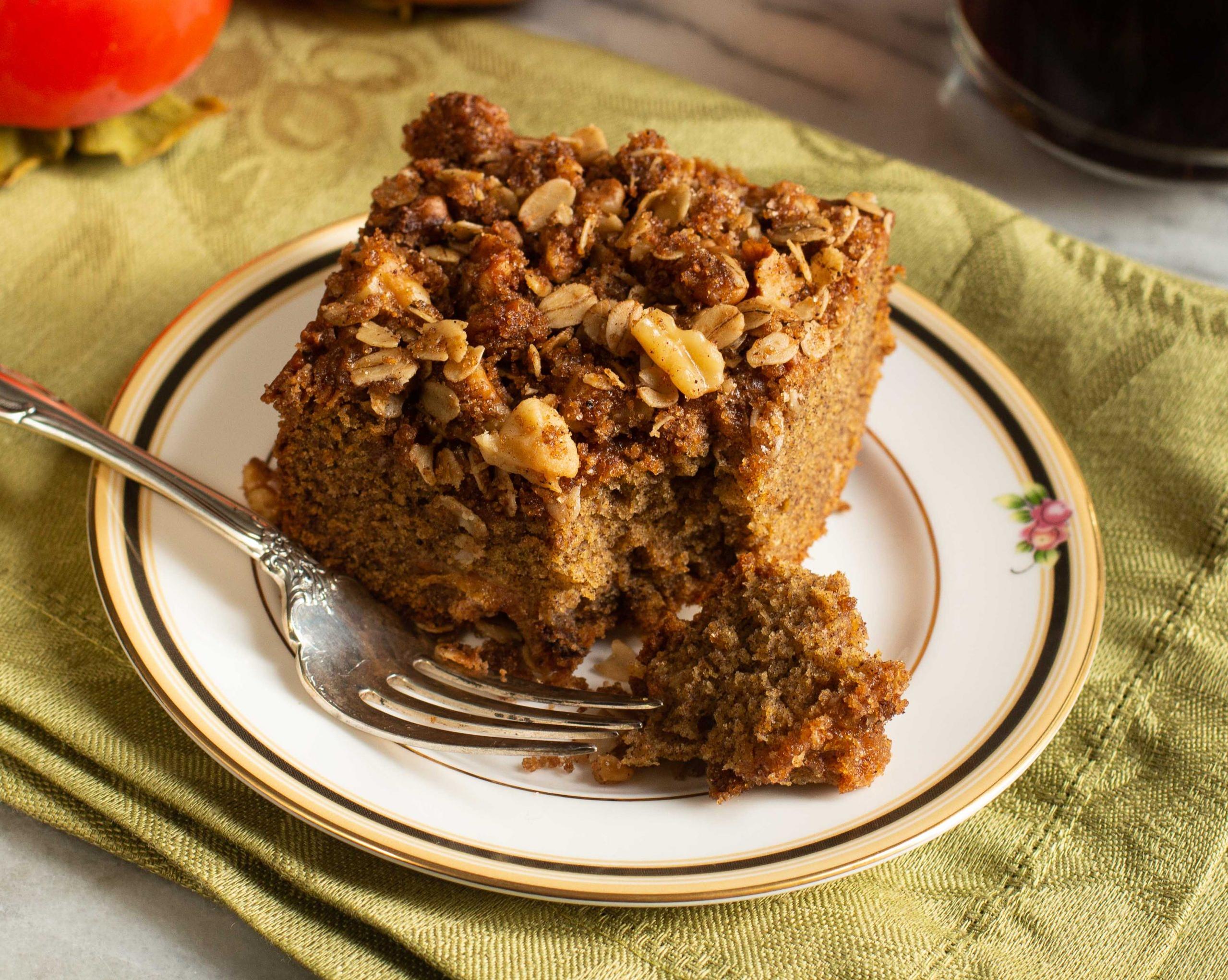  Picture-perfect Persimmon Coffee Cake, ready to be indulged.