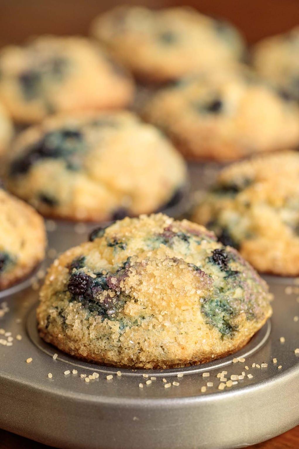  Prepare yourself for a mouth full of flavor with each bite of these blueberry muffins.