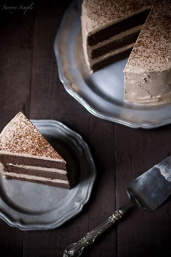  Satisfy your chocolate and coffee cravings with this decadent layer cake