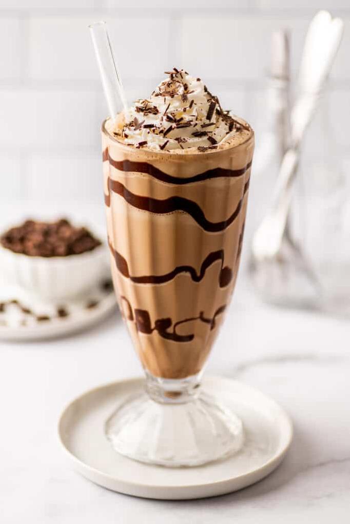  Satisfy your sweet tooth with this decadent chocolate milkshake!