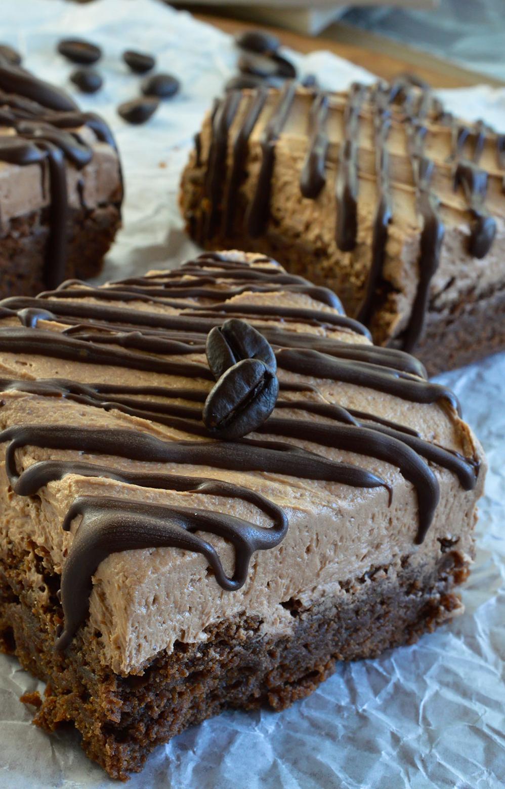  Satisfy your sweet tooth with this mouthwatering Dark Chocolate Mocha Brownies.