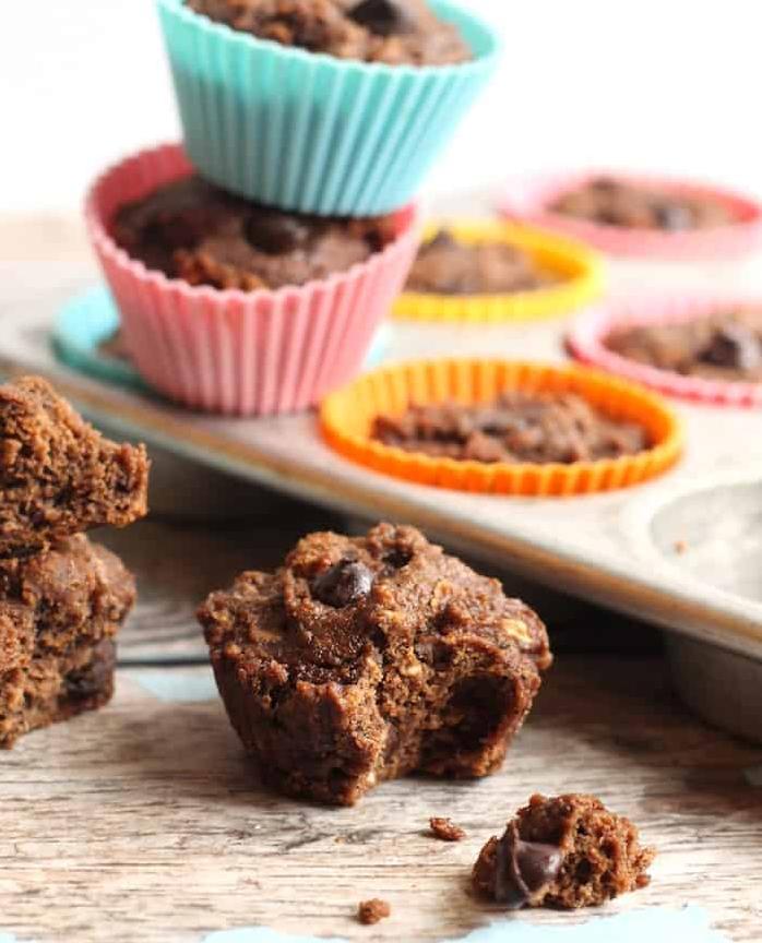  Sink your teeth into these delicious vegan mocha chip muffins!