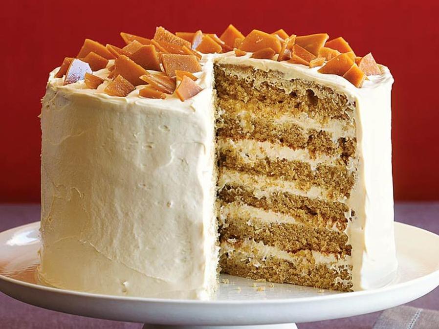Spice Cake With Coffee-Toffee Crunch