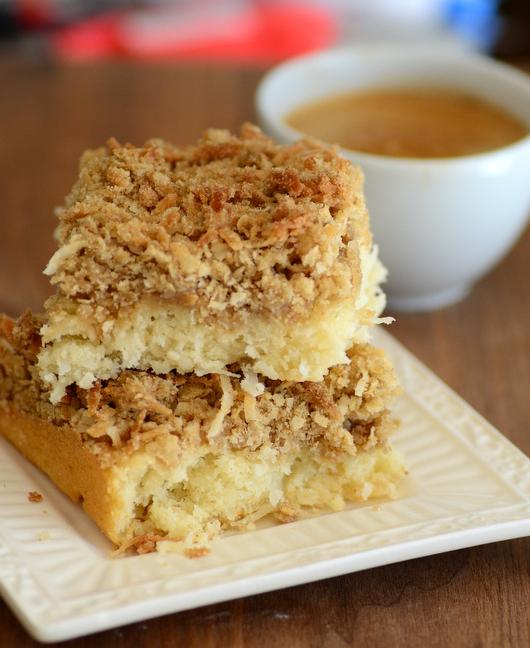  Sprinkle some tropical goodness on your coffee cake with this coconut topping recipe!