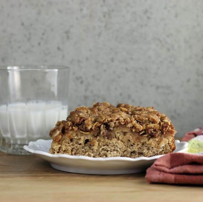  Start your day off on a sweet note with this homemade Apple-Oat Coffee Cake.