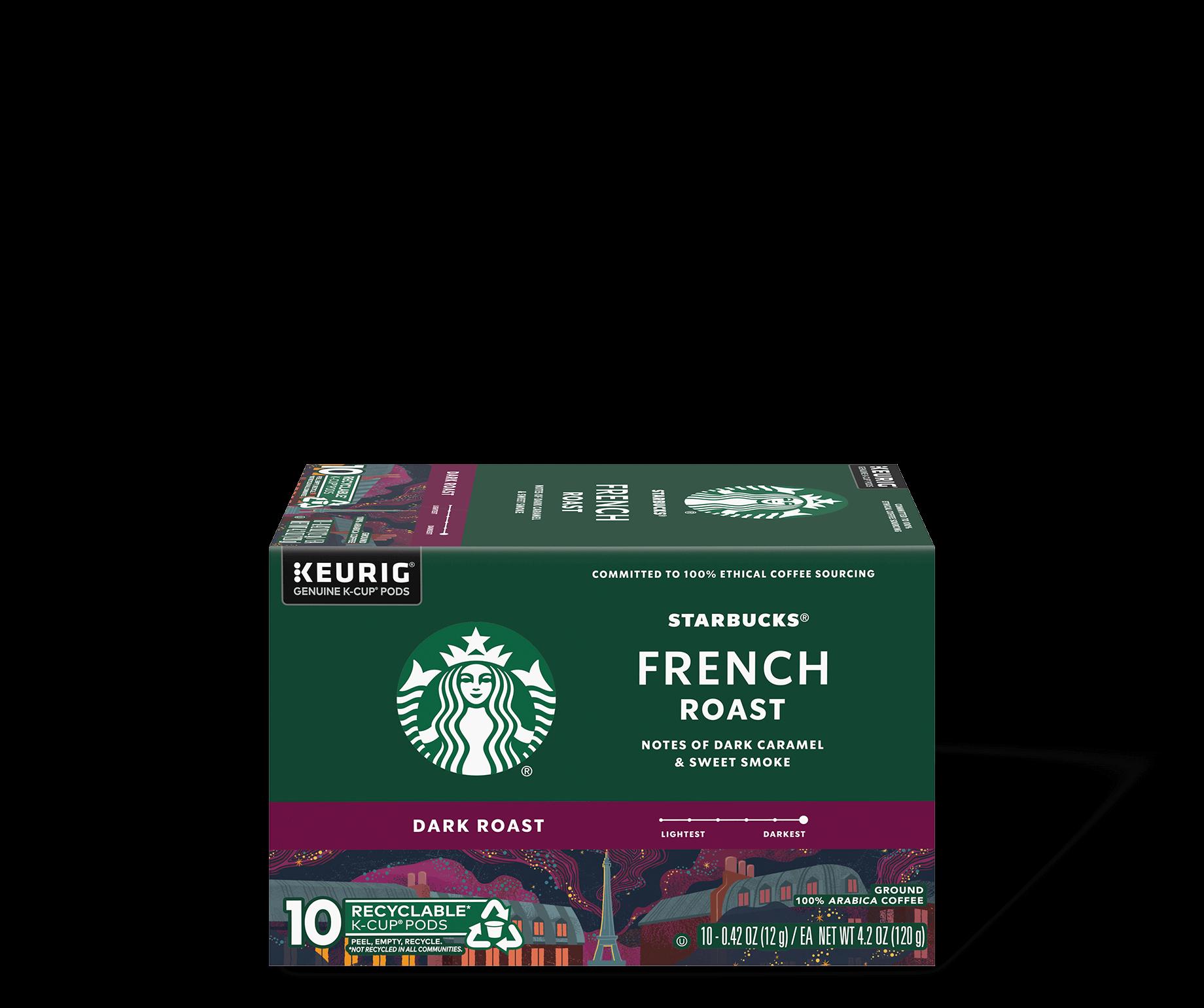  Start your day with a rich and bold cup of Starbucks® French Roast K-Cup® coffee.