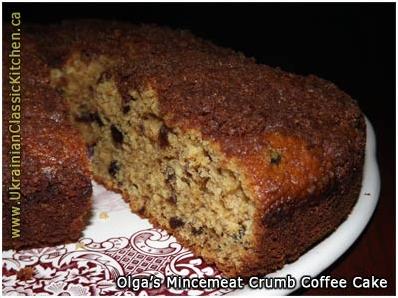 Sure, here are 11 unique photo captions for the Mincemeat Coffee Cake recipe: