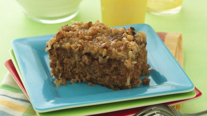  Take a bite of pure bliss with this date oatmeal cake.