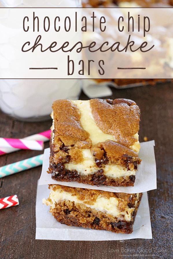  Take a break with a cup of coffee and a slice of mocha chocolate chip cheesecake bars.