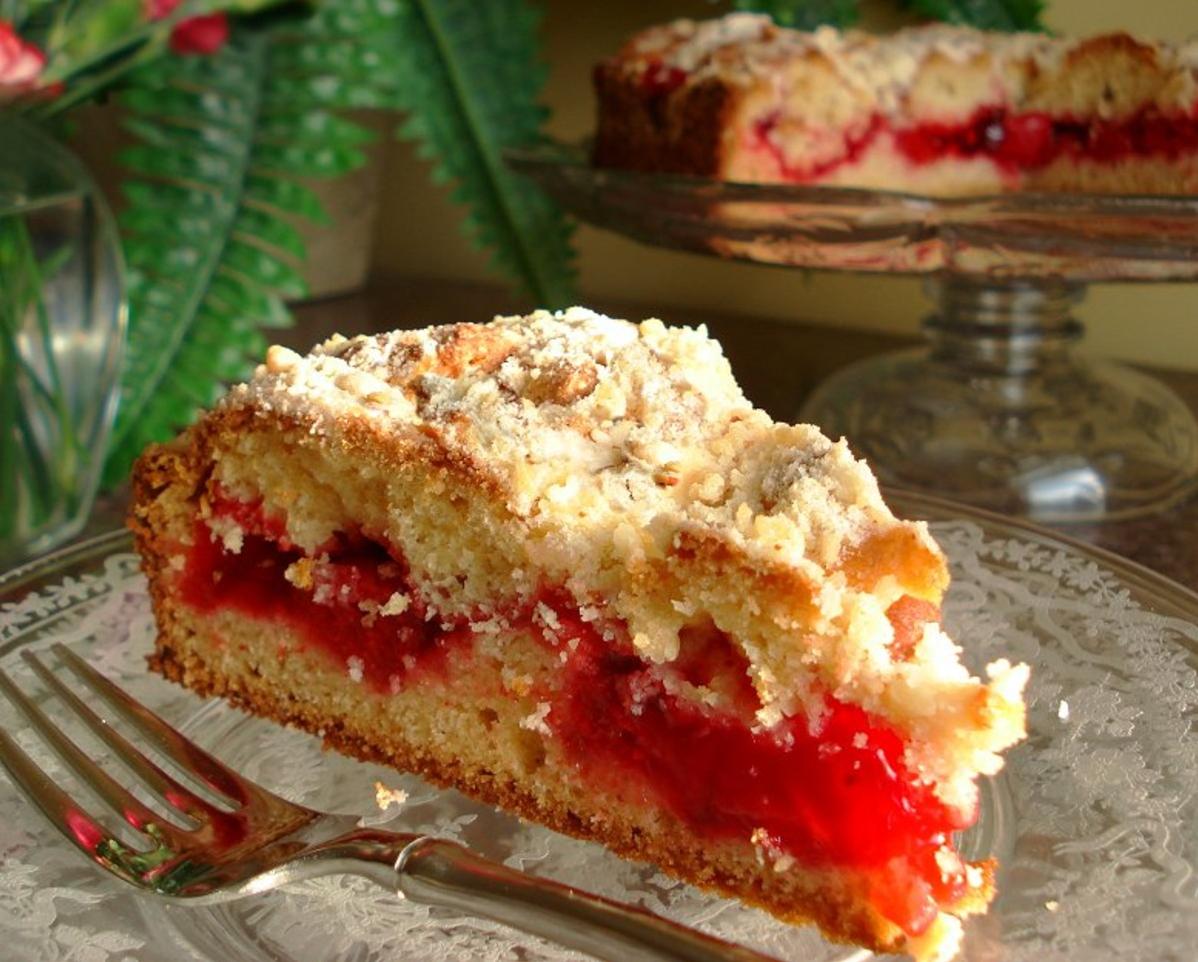  Take brunch to the next level with a homemade cherry streusel coffee cake.