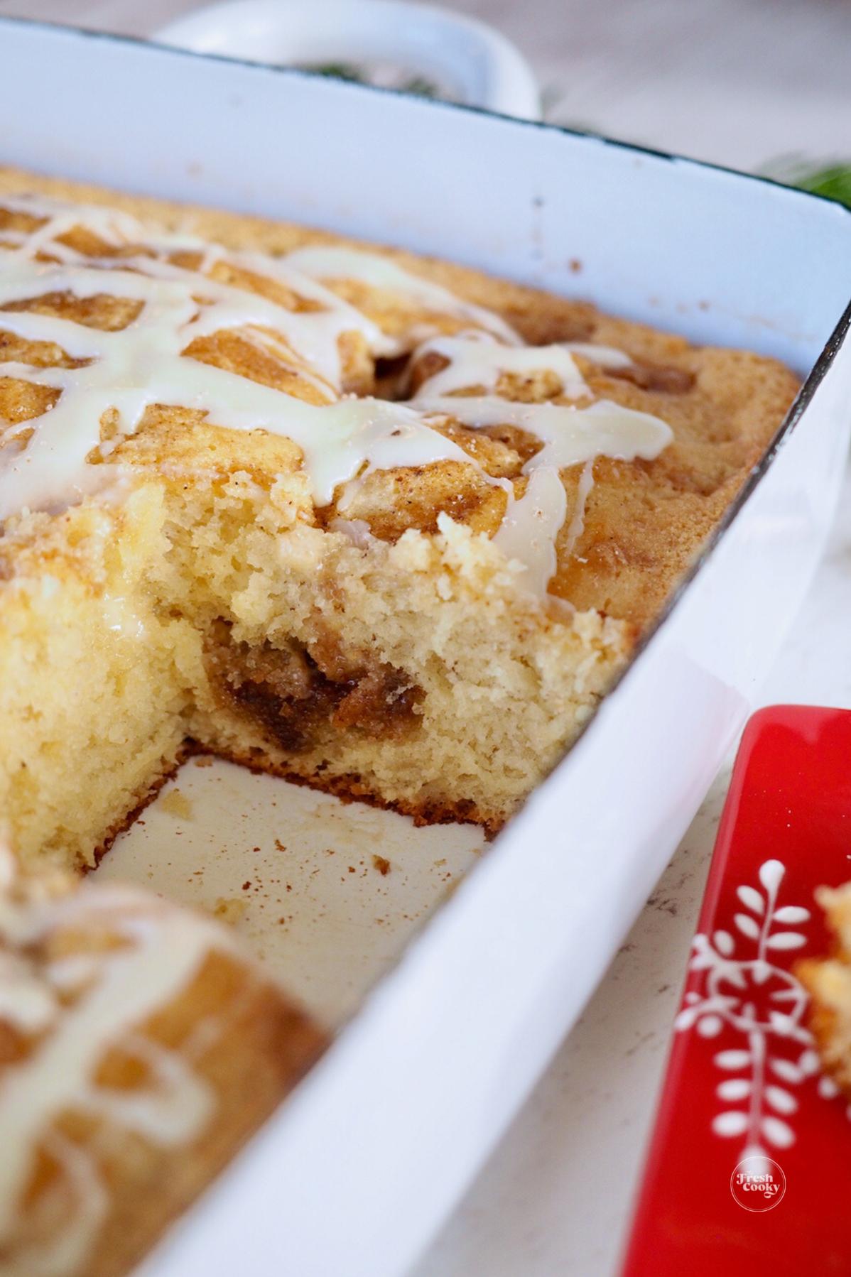  The aroma of this eggnog cake baking in the oven is absolutely divine.
