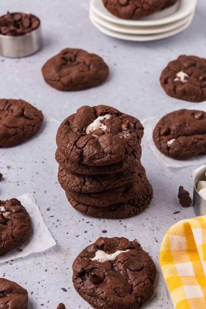  The marshmallows add unique flavor and texture to these cookies by giving