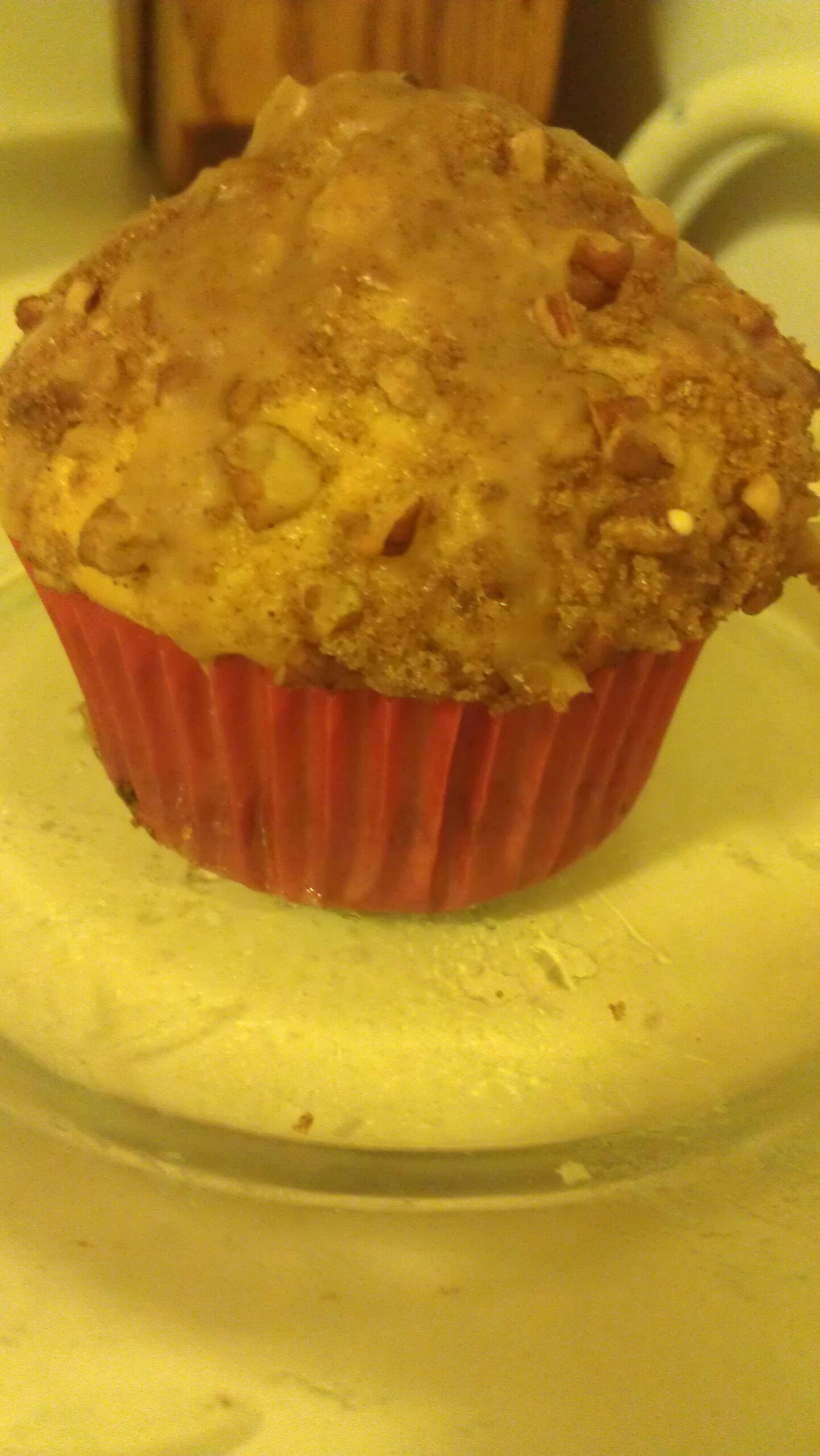  The perfect breakfast companion: cinnamon coffee cake muffins and a hot cup of coffee.