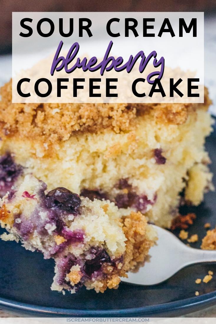  The perfect dessert for when you're in need of some comfort food - this Blueberry Sour Cream Coffee Cake will soothe your soul.