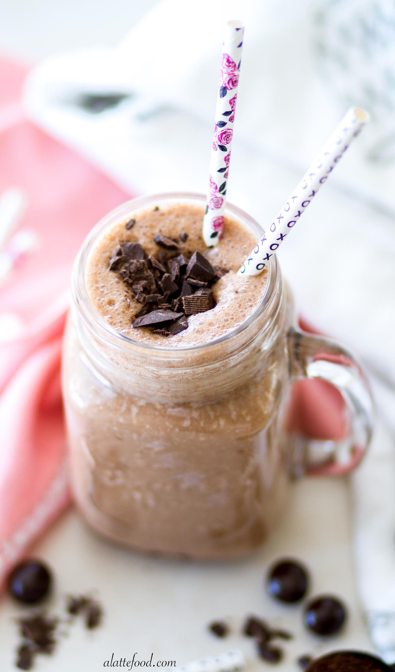  The perfect way to beat the heat - this delicious, frosty mocha smoothie.