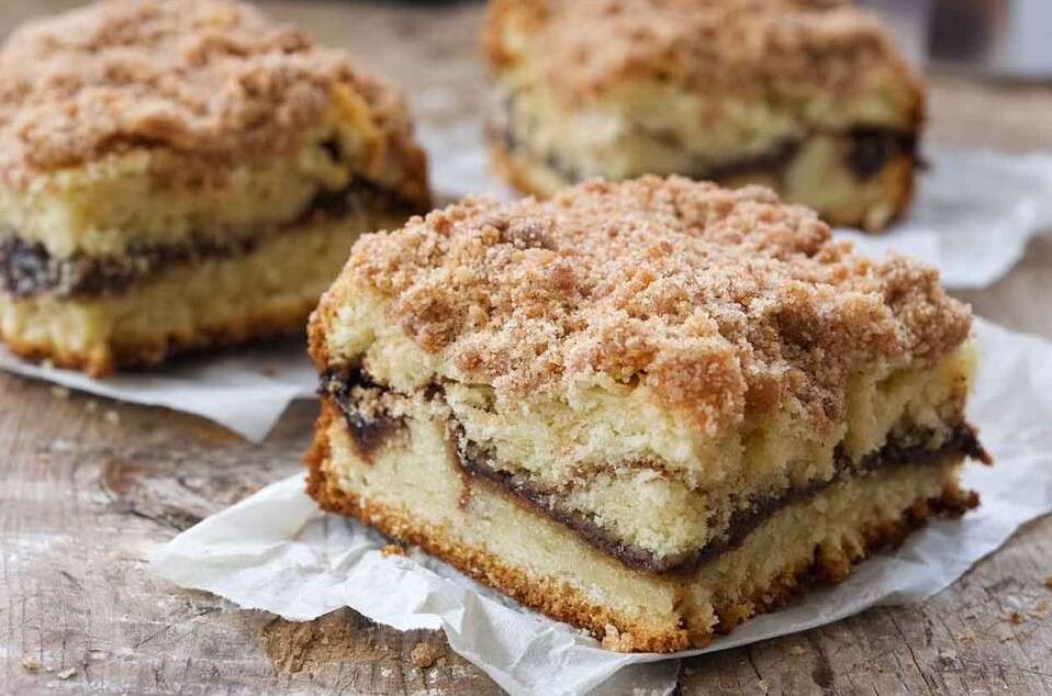  The taste of this coffee cake is worth the effort of making it.