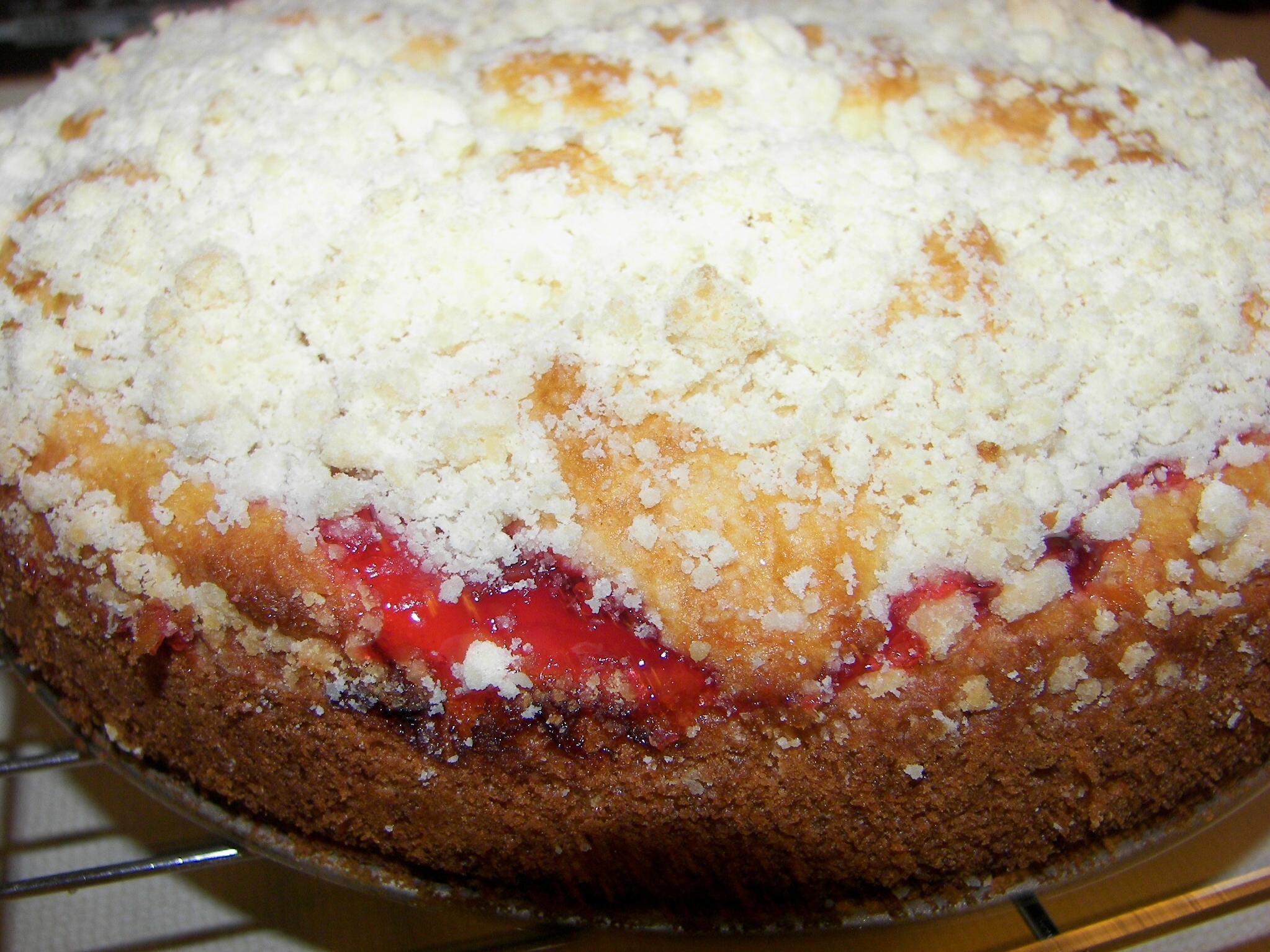  This coffee cake is filled with bursts of sweet cherry flavor in every bite.