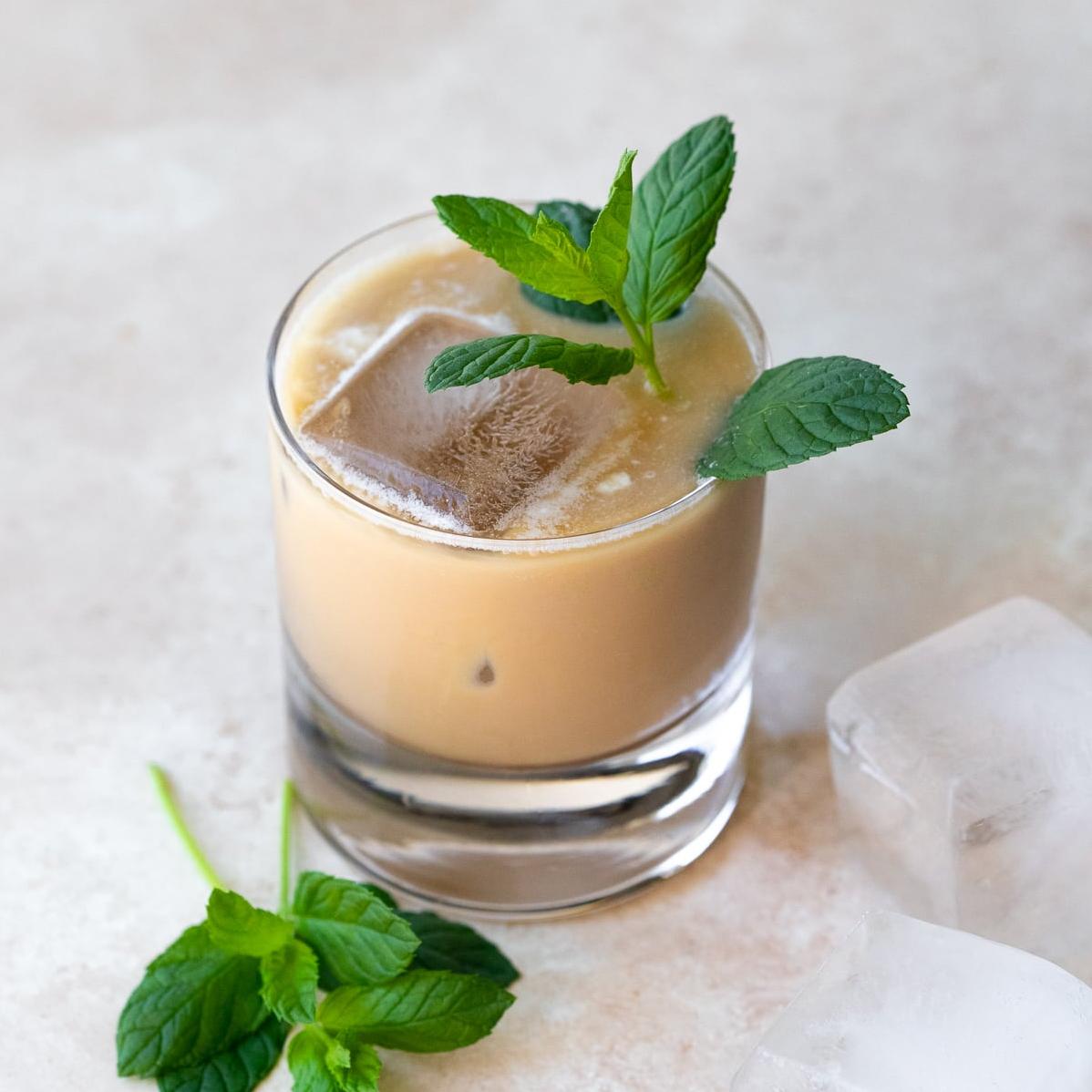  This coffee with mint is the perfect balance of sweetness and freshness.