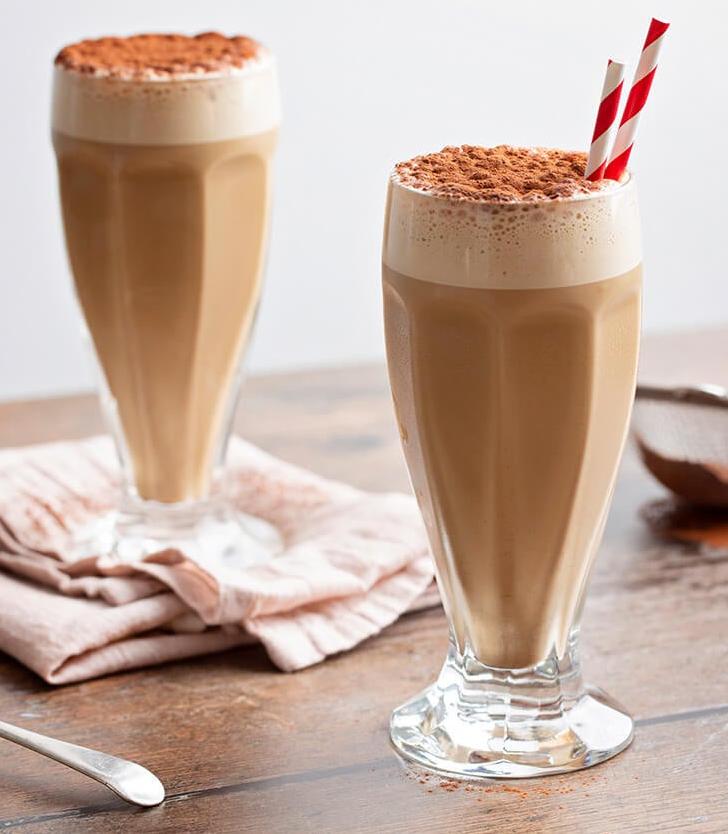  This decadent cappuccino milkshake doubles as dessert and a caffeine boost.