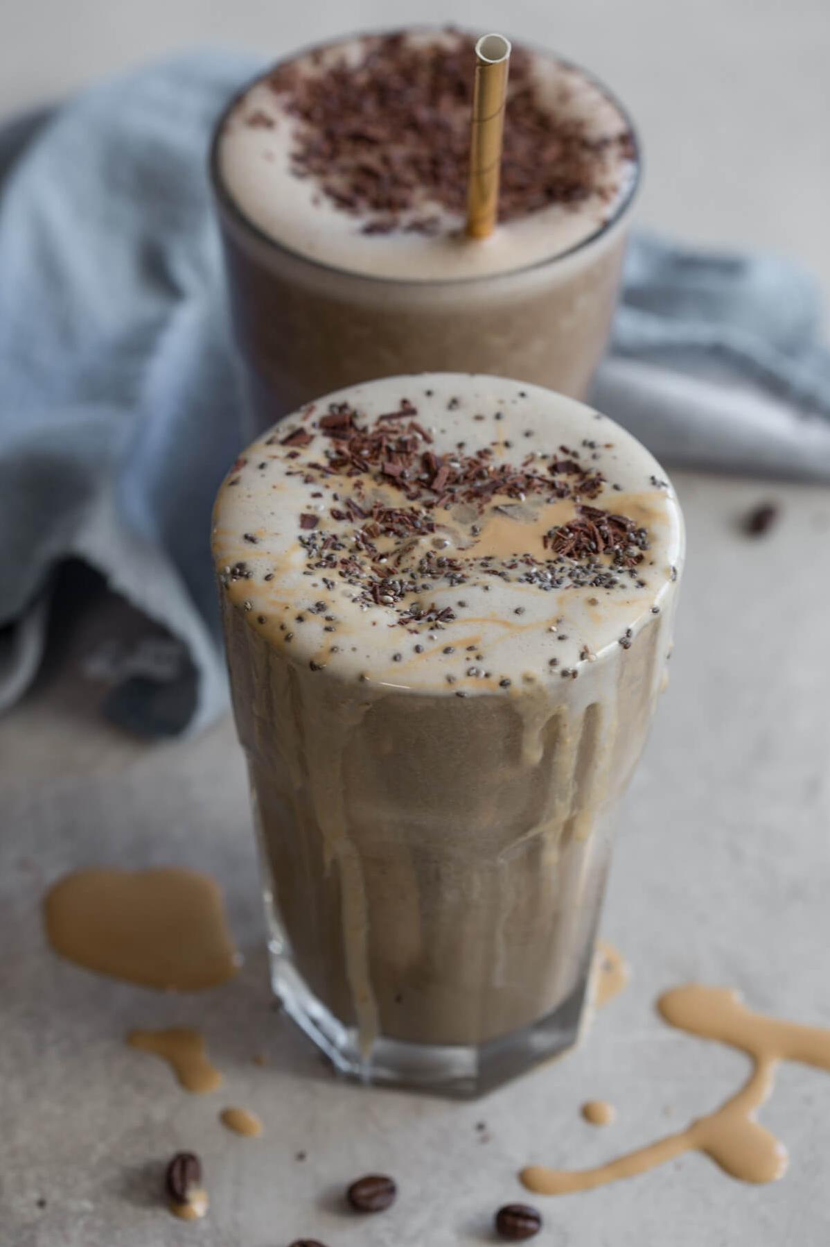  This isn't your typical breakfast shake. We're taking it up a notch with some espresso shots.