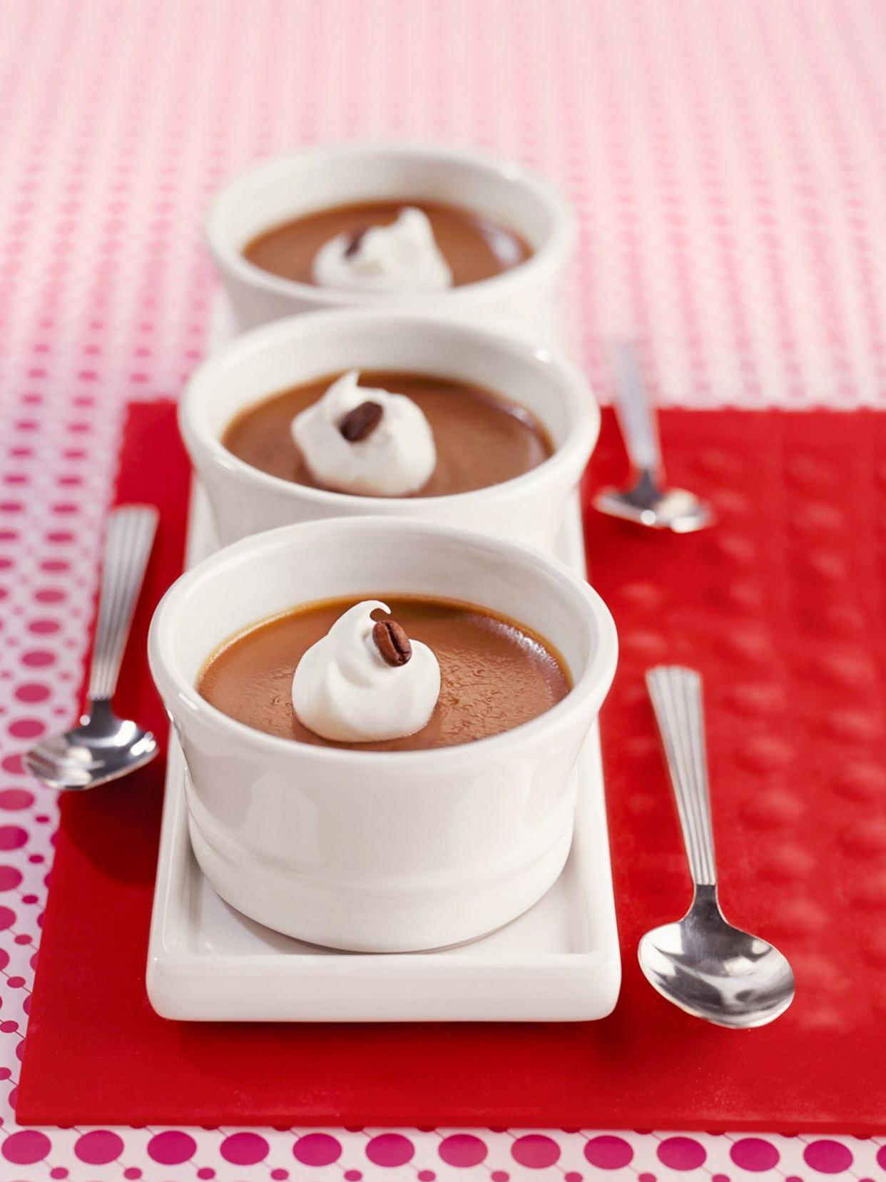  This smooth and creamy custard is infused with the rich flavors of coffee and caramel.