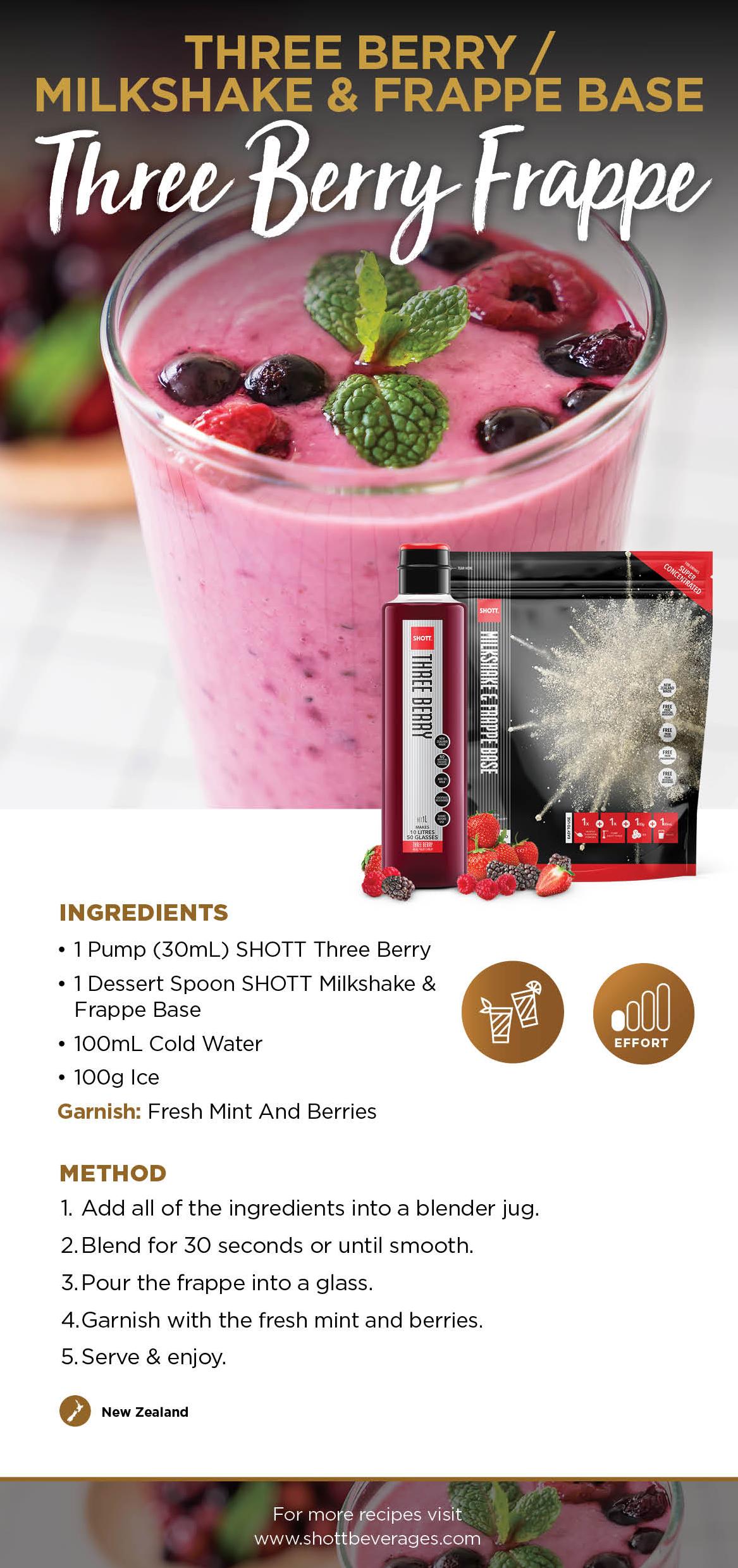 Delicious Triple Berry Frappe Smoothie Recipe
