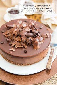 Vegan Mocha Cheesecake