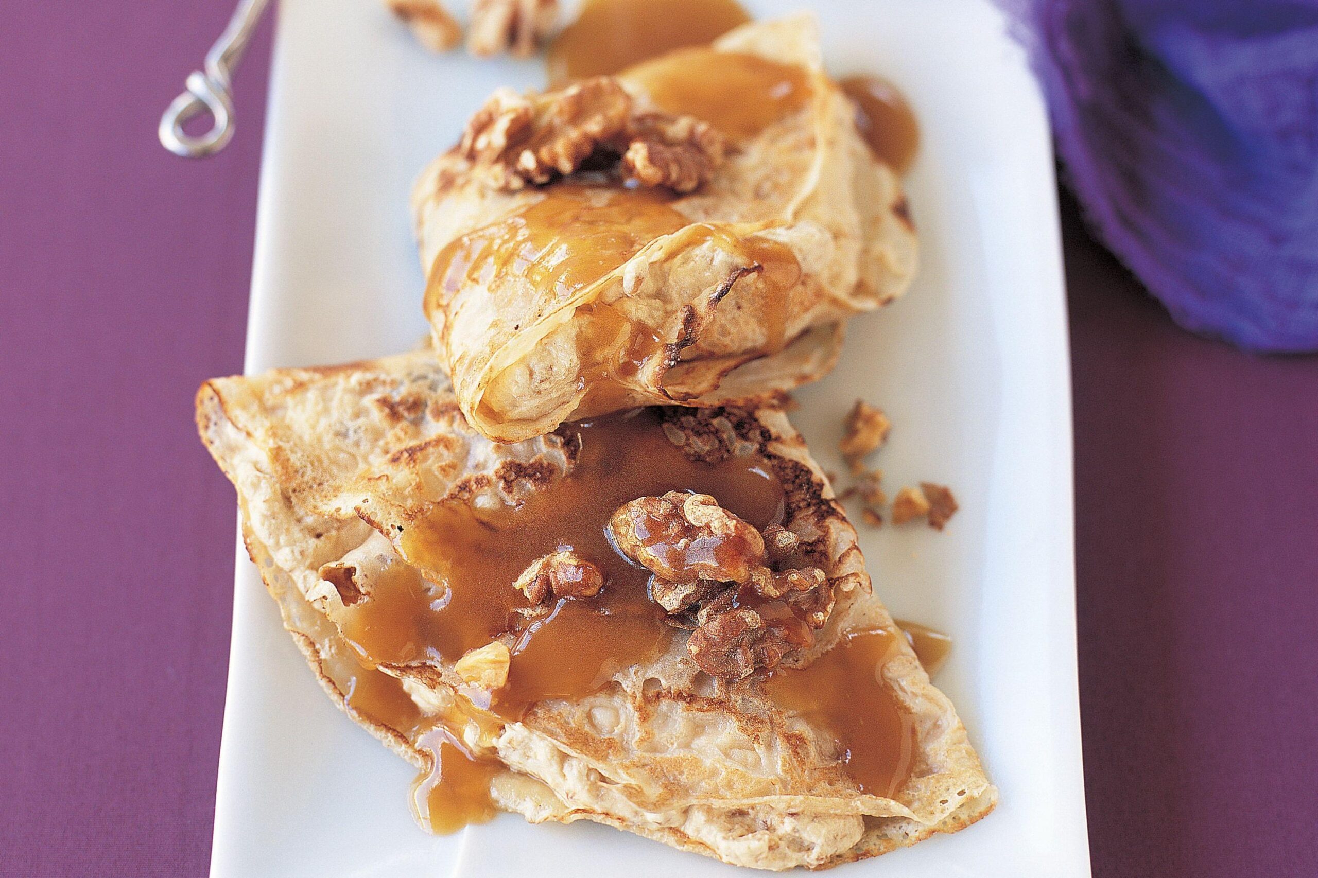  Wake up and smell the aroma of these delicious Walnut Crepes with Mocha Sauce!