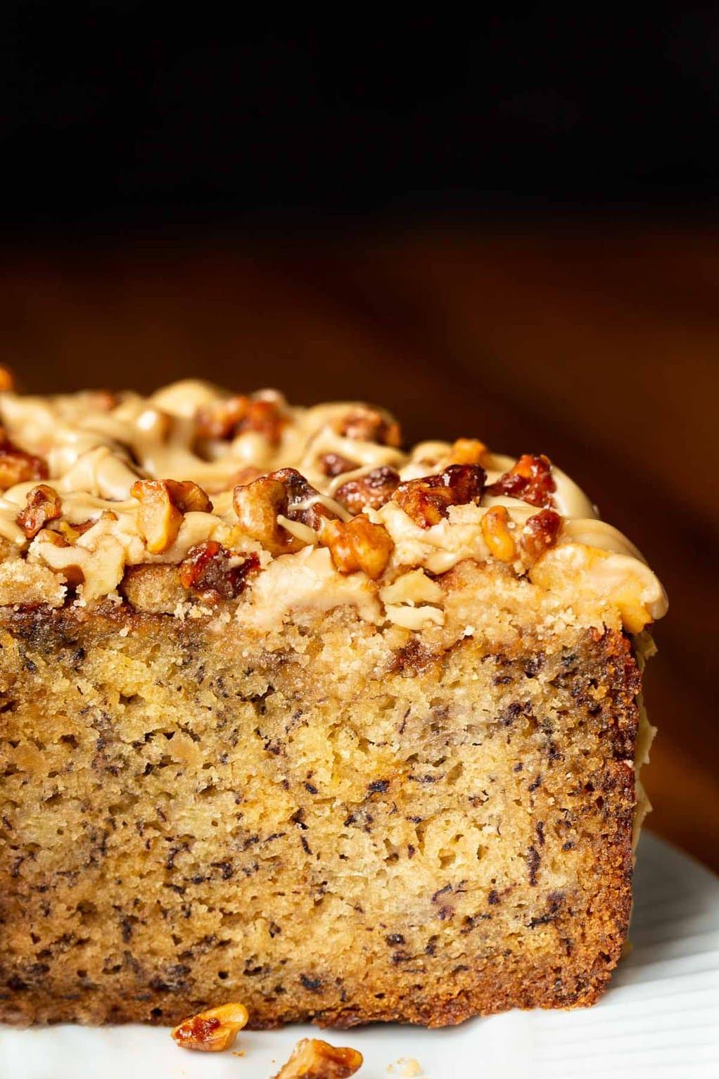  Wake up to the aroma of freshly baked banana walnut coffee cake.