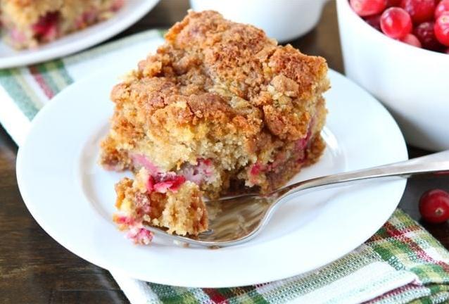  Warm coffee and a slice of cranberry coffee cake is the definition of cozy.