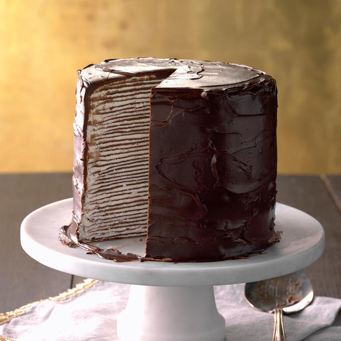  With its intricate layers and smooth finish, this crepe cake will steal the show at any celebration.