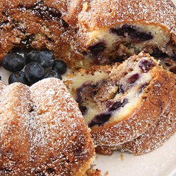  You won't be able to resist a second serving of this irresistible Blueberry Bundt Coffee Cake.
