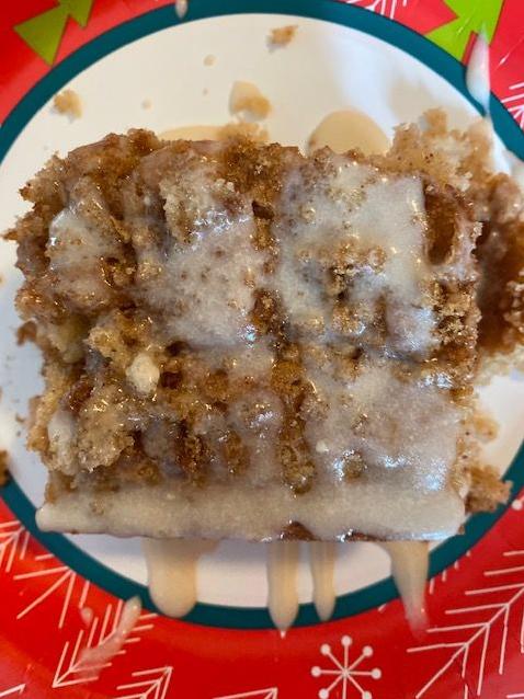  You're in for a treat with this irresistible cinnamon coffee cake!